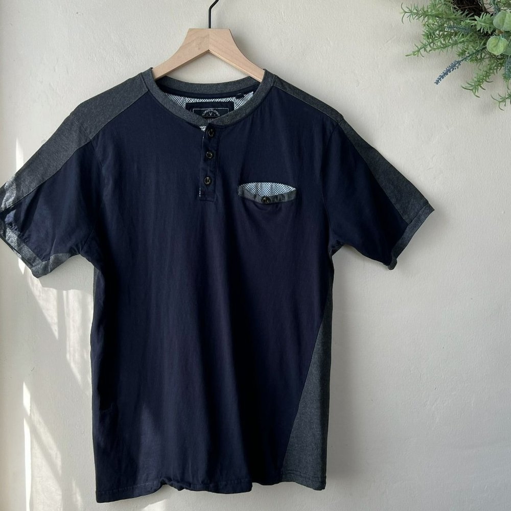 Men's Two Toned Pocket Tee Shirt